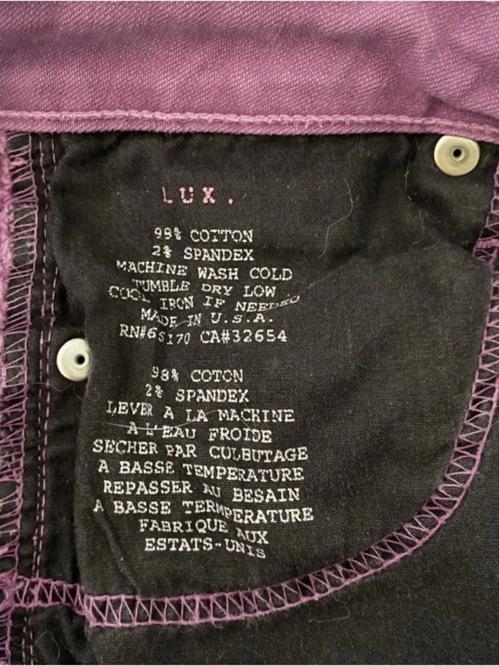 Lux Women's Purple Denim Jean Shorts